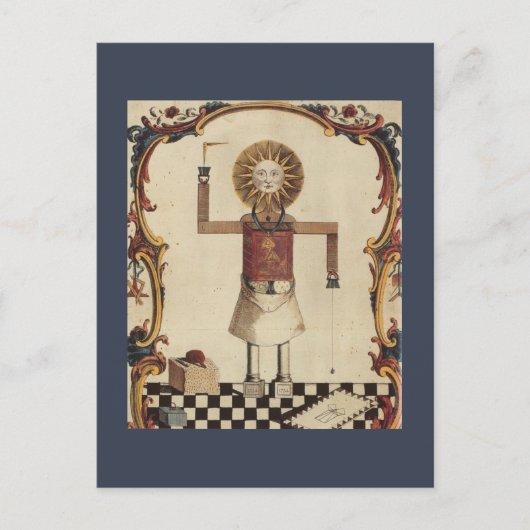 Masonic art briefkaart (Voorkant)