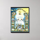 Masonic Art Canvas Van Duisternis naar Licht (Voorkant)
