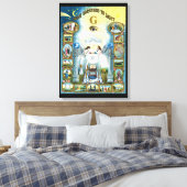 Masonic Art Canvas Van Duisternis naar Licht Afdruk (Insitu (Slaapkamer))