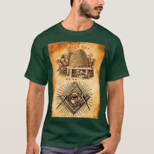 Masonic beehive-symbool Freemason lodge square T-shirt