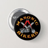 Masonic Bikers Ronde Button 5,7 Cm (Voorkant /achterkant)