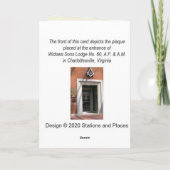 Masonic Birthday Gevouwen Wenskaarten 5 "x 7" Kaart (Achterkant)