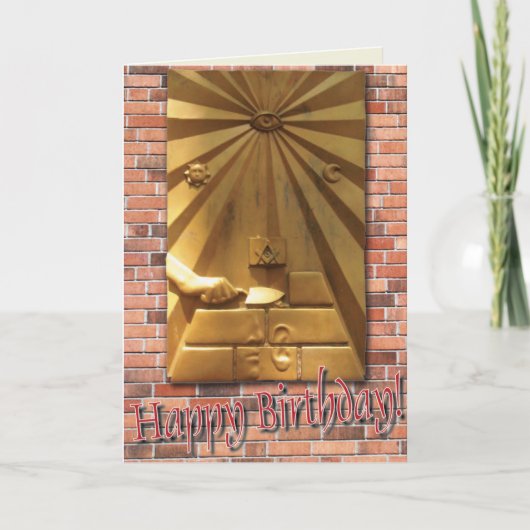 Masonic Birthday Gevouwen Wenskaarten 5 "x 7" Kaart (Voorkant)
