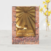 Masonic Birthday Gevouwen Wenskaarten 5 "x 7" Kaart (Gele Bloem)