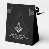 Masonic Black Tuxedo Sjabloon Hartelijk dank Bedankdoosjes (Achterkant)