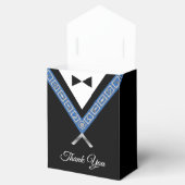 Masonic Black Tuxedo Sjabloon Hartelijk dank Bedankdoosjes (Geopend)