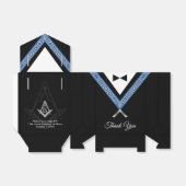 Masonic Black Tuxedo Sjabloon Hartelijk dank Bedankdoosjes (Uitgevouwen)