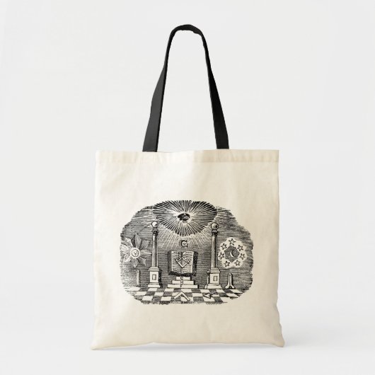Masonic Blockcut graving 19th Century Tote Bag (Voorkant)