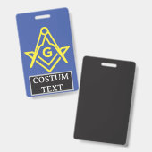 Masonic blue badge (Voor- en achterkant)