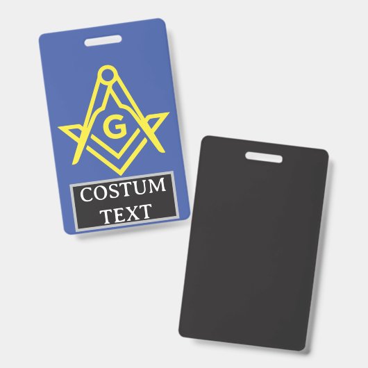 Masonic blue badge (Voor- en achterkant)