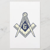 Masonic Blue Lodge Briefpapier (Voorkant)