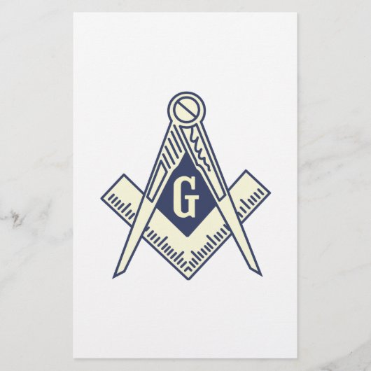 Masonic Blue Lodge Briefpapier (Voorkant)