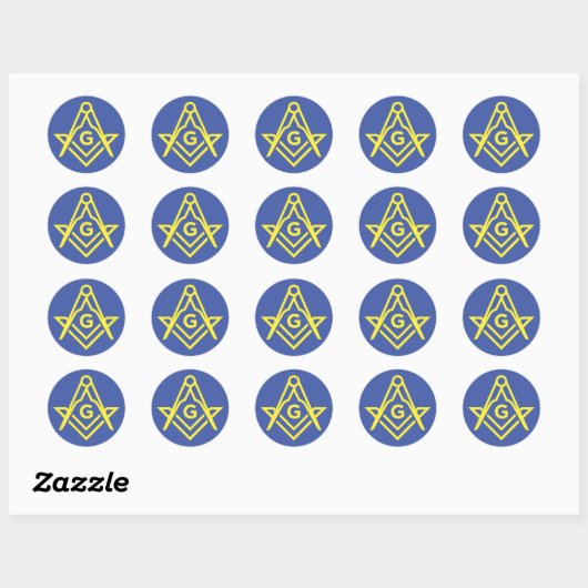 masonic blue ronde sticker (Vel)