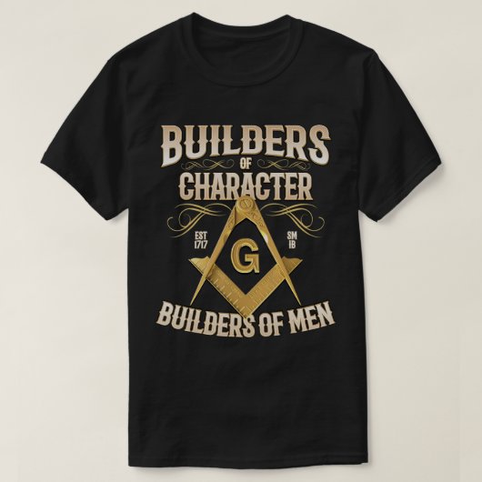 Masonic Builders of Character Freemason T-Shirt (Design voorkant)