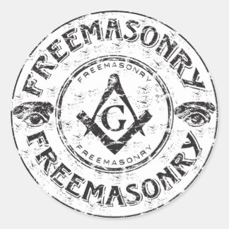 Masonic Bumpersticker Ronde Sticker