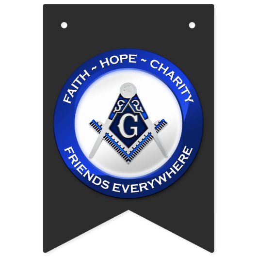 Masonic Bunting Banner Blue (Eerste vlag)
