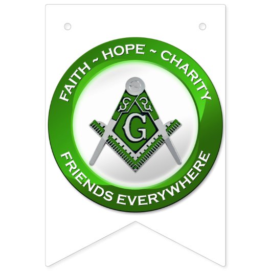 Masonic Bunting Banner Green (Eerste vlag)