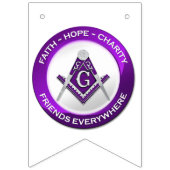 Masonic Bunting Banner Purple (Derde vlag)