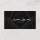 Masonic Business Card-sjabloon | Blauw en zilver Contactkaartje (Achterkant)