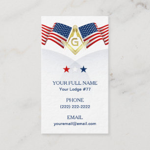 Masonic Business Card Template voor Veteranen Visitekaartje