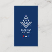 Masonic Business Card Template voor Veteranen Visitekaartje (Achterkant)