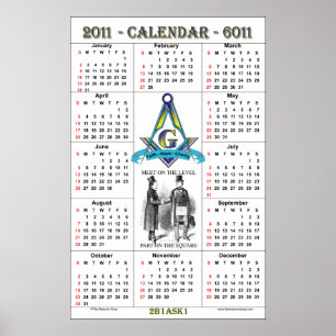 Masonic Calendar 2011 Poster