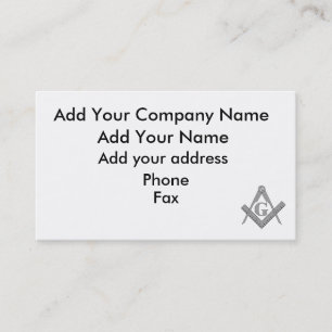 Masonic Card Visitekaartje