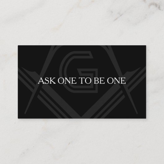 Masonic Card-visitekaartjes | Freemason Visitekaartje (Achterkant)