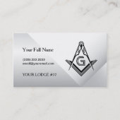 Masonic Card-visitekaartjes | Freemason Visitekaartje (Voorkant)