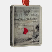 Masonic certificate, 1785 metalen ornament (Rechts)