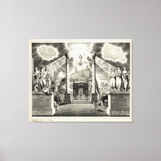 Masonic Chart (1846) Canvas Afdruk (Voorkant)