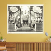 Masonic Chart (1846) Canvas Afdruk (Insitu (Woonkamer))