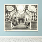 Masonic Chart (1846) Canvas Afdruk (Insitu (Houten vloer))