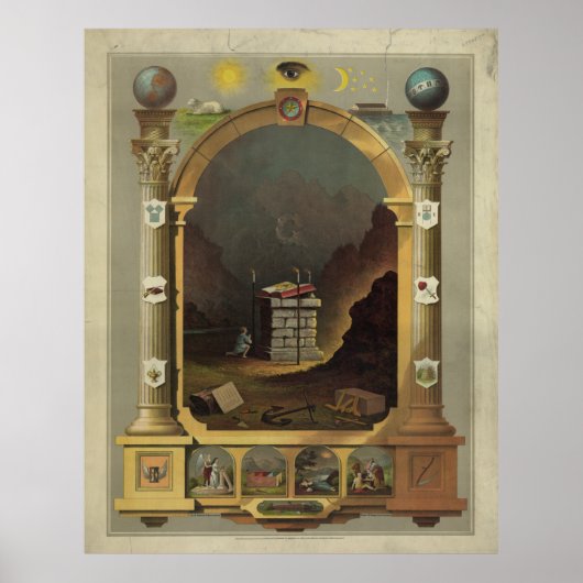 Masonic Chart [1872] Poster (Voorkant)