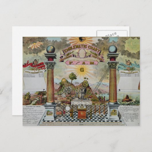 Masonic Chart 2 Briefkaart (Voorkant / Achterkant)