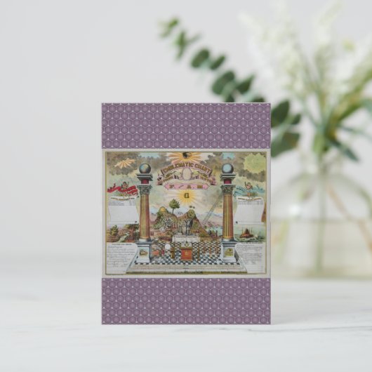 Masonic Chart 2 Briefkaart (Staand voorkant)