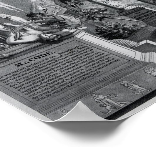 Masonic Chart (B&W) Poster (Hoek)