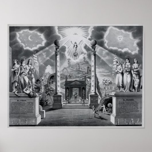 Masonic Chart (B&W) Poster (Voorkant)