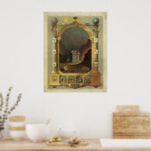 Masonic Chart Freemason Freemasonry Poster (Keuken)