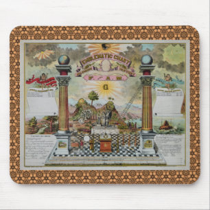 Masonic Chart (met douanegrens) Muismat