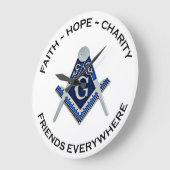 Masonic Clock Blue Grote Klok (Hoek)