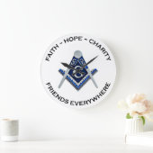 Masonic Clock Blue Grote Klok (Huis)
