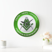 Masonic Clock Green Grote Klok (Huis)