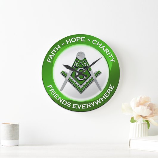 Masonic Clock Green Grote Klok (Huis)
