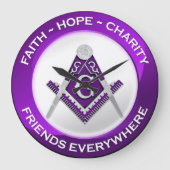 Masonic Clock Purple Grote Klok (Voorkant)