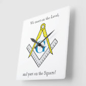 Masonic Clock Vierkante Klok (Hoek)