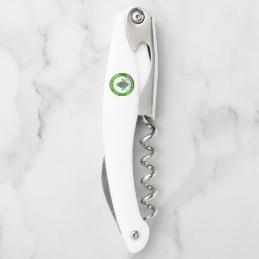 Masonic Corkscrew Green Kurkentrekker (Achterkant)