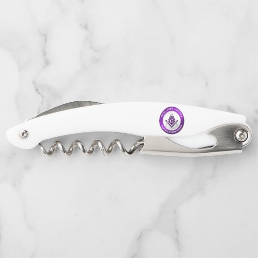 Masonic Corkscrew Purple Kurkentrekker (Achterkant)