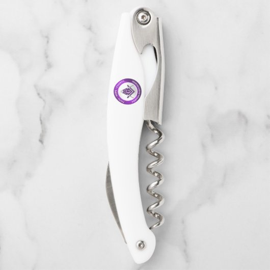 Masonic Corkscrew Purple Kurkentrekker (Achterkant)