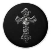 Masonic Cross Keramische Knop (Voorkant)